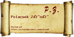 Polacsek Zénó névjegykártya